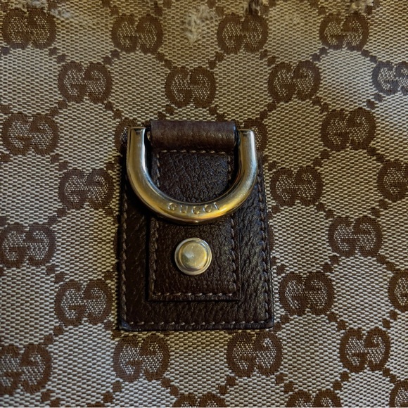 Gucci Logo Abbey GG Pattern D-Ring Canvas/Leather Crossbody Shoulder Bag Brown - Picture 5 of 16